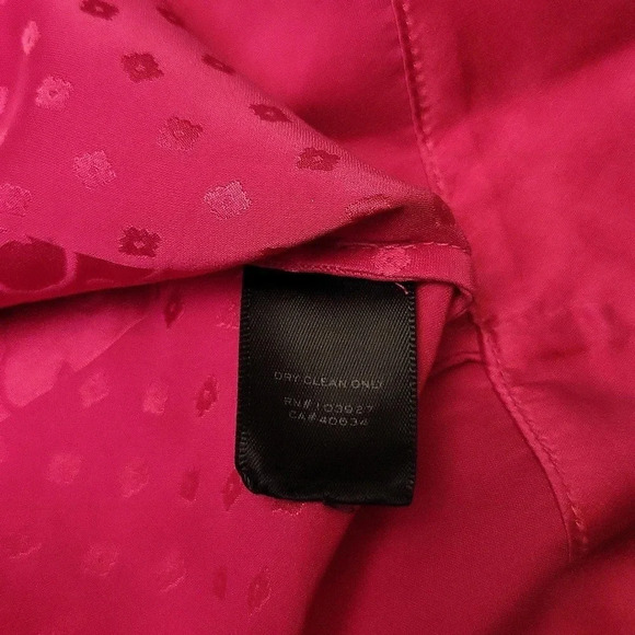 🛍Marc By Marc Jacobs Magenta Silk Sleeveless Floral Print Womens Blouse Size M - Picture 6 of 8